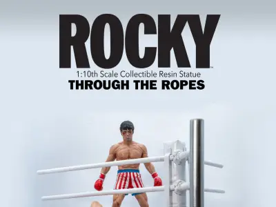 Statue rocky over drago through the ropes 1/10